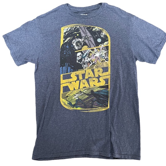 Star Wars Other - Star Wars Mens Shirt Graphic Short Sleeve Blue Size Medium